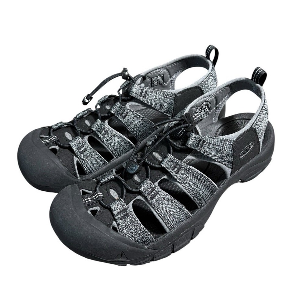 KEEN Men's Newport H2 Sandals Black Steel Gray Size 12 Fisherman Hiking